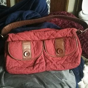 Red corduroy Vera Bradley purse